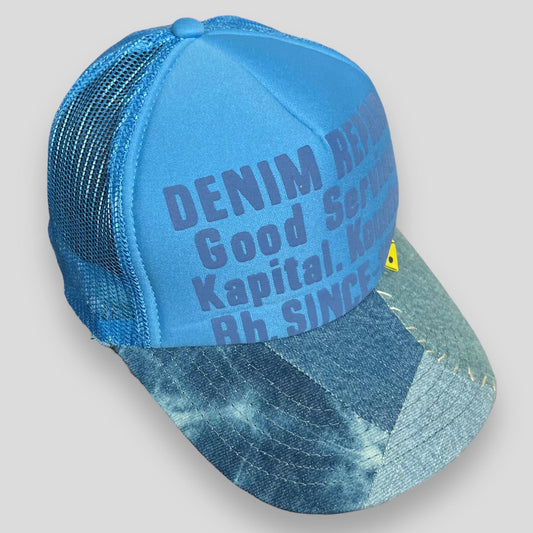 Kapital ‘Denim Repair’ Patchwork Denim Trucker Hat