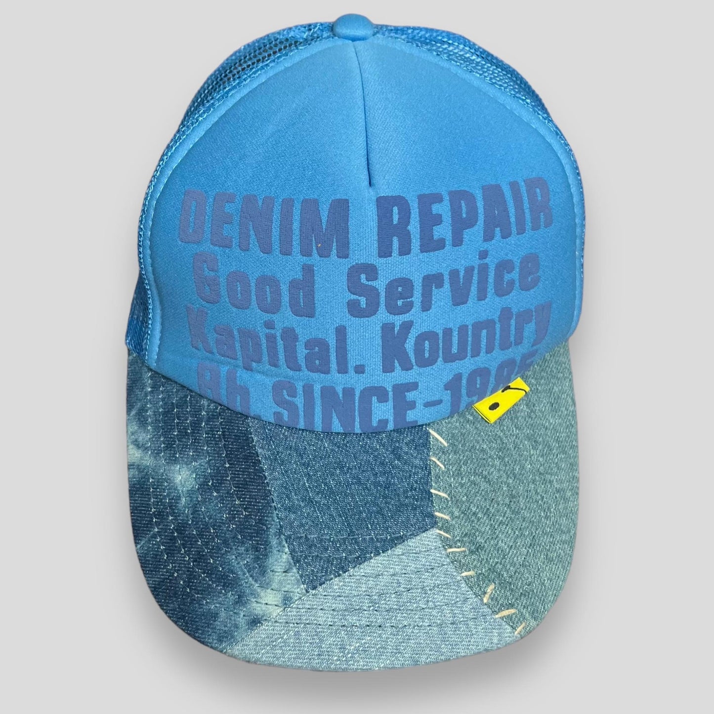 Kapital ‘Denim Repair’ Patchwork Denim Trucker Hat