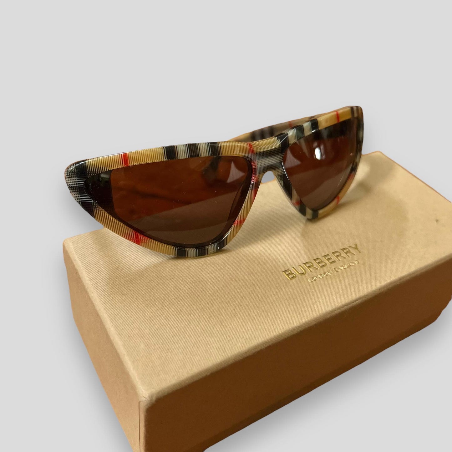 Burberry Nova Check Cat Eye Sunglasses