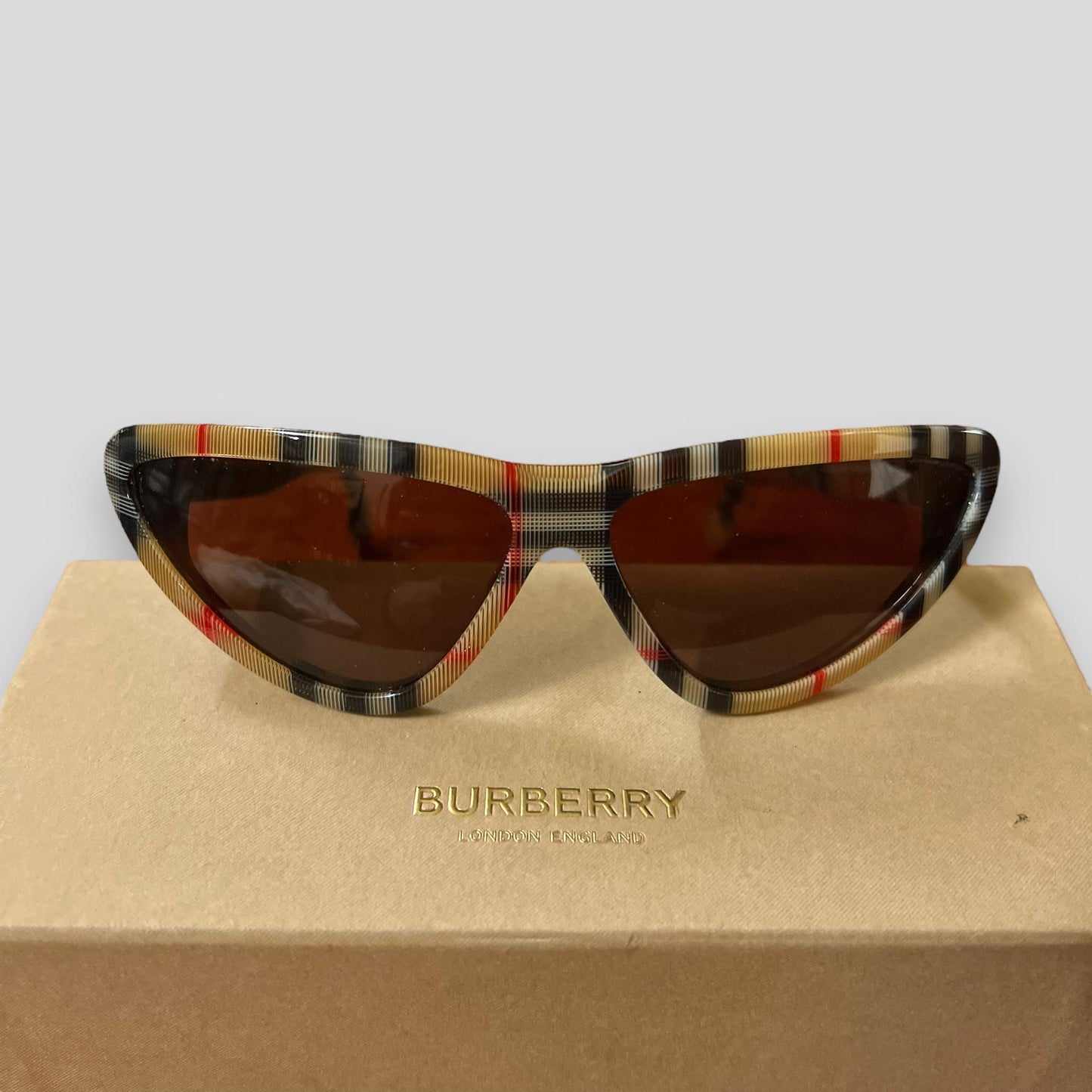 Burberry Nova Check Cat Eye Sunglasses