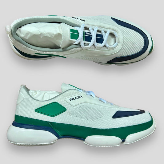 Prada Cloudbust Low Green / Navy / White