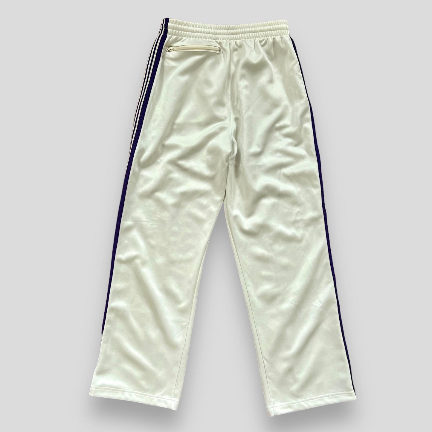 Needles Cream / Purple Poly Smooth Track Pants (Size S)