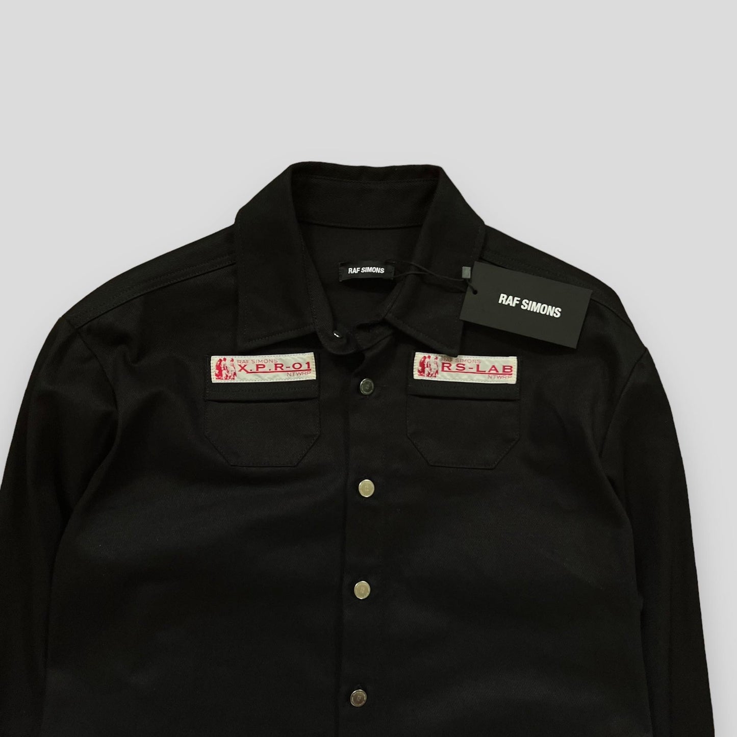 SS20 Raf Simons Lab Black Heavy Denim Shirt / Overshirt (Size S)