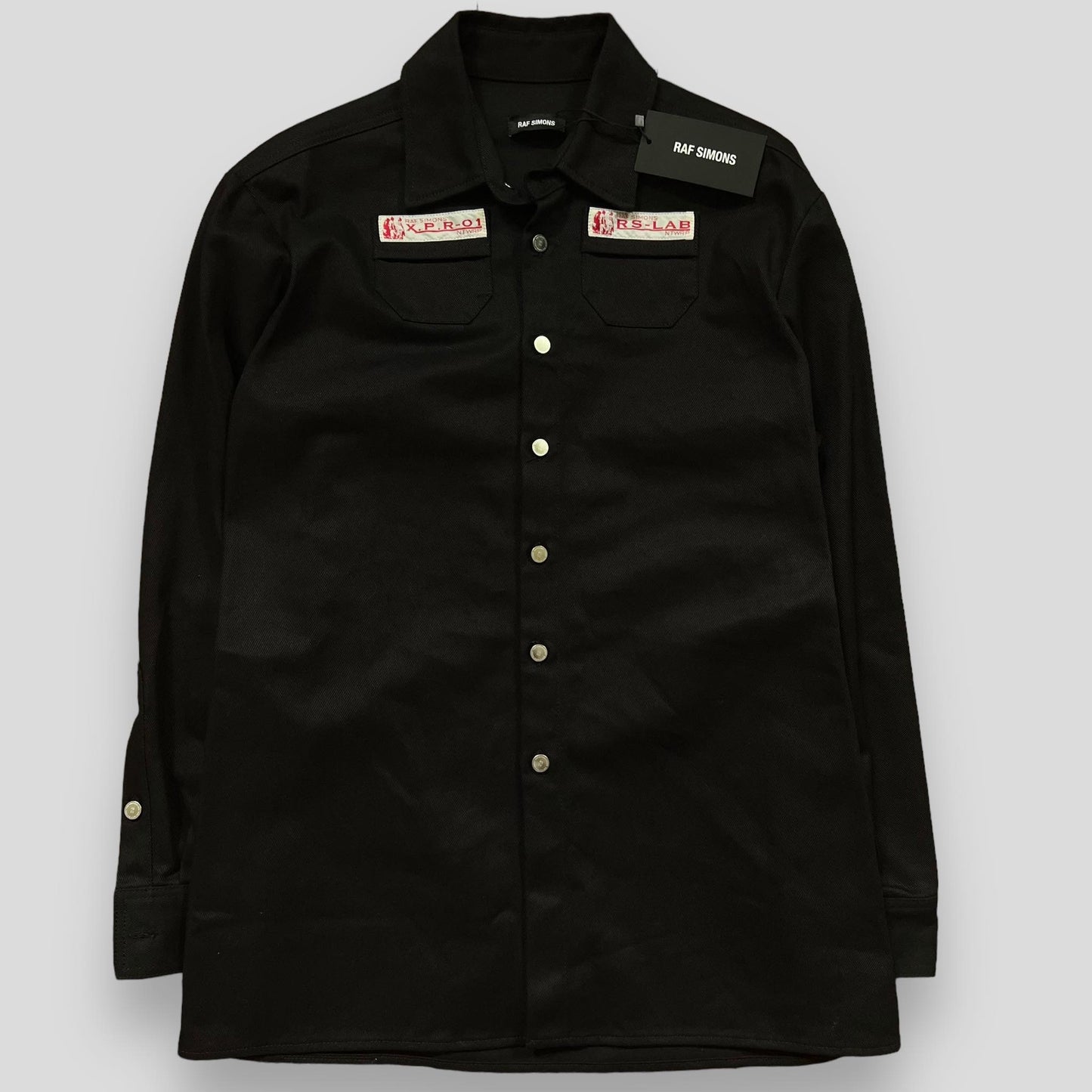 SS20 Raf Simons Lab Black Heavy Denim Shirt / Overshirt (Size S)