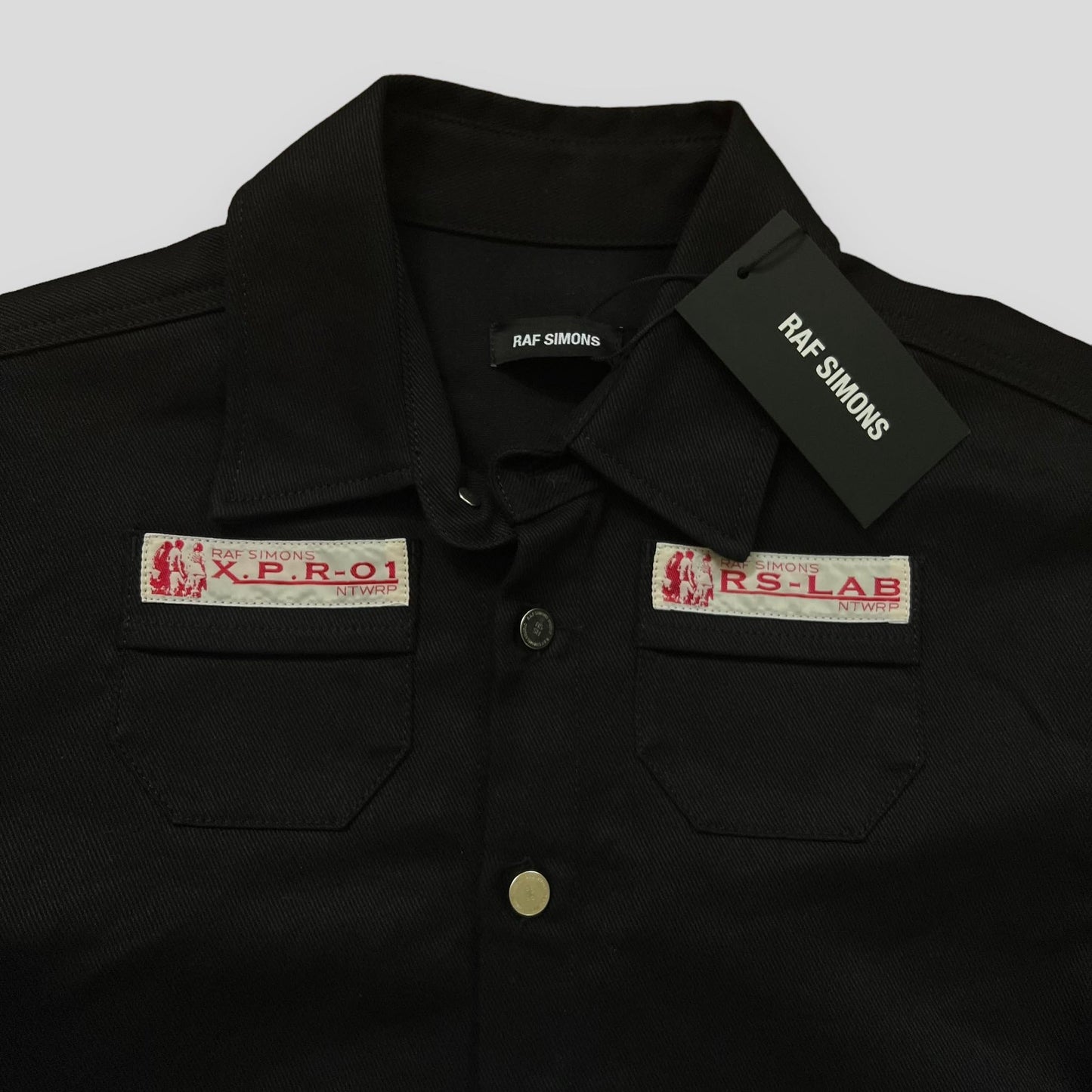 SS20 Raf Simons Lab Black Heavy Denim Shirt / Overshirt (Size S)