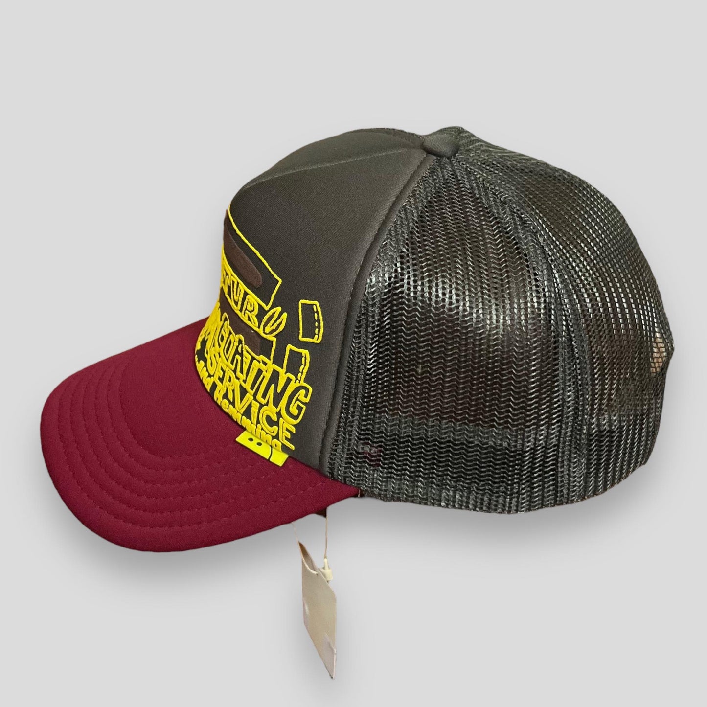 Kapital Century Denim Trucker Hat Grey / Maroon