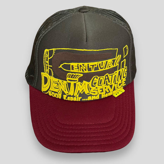 Kapital Century Denim Trucker Hat Grey / Maroon