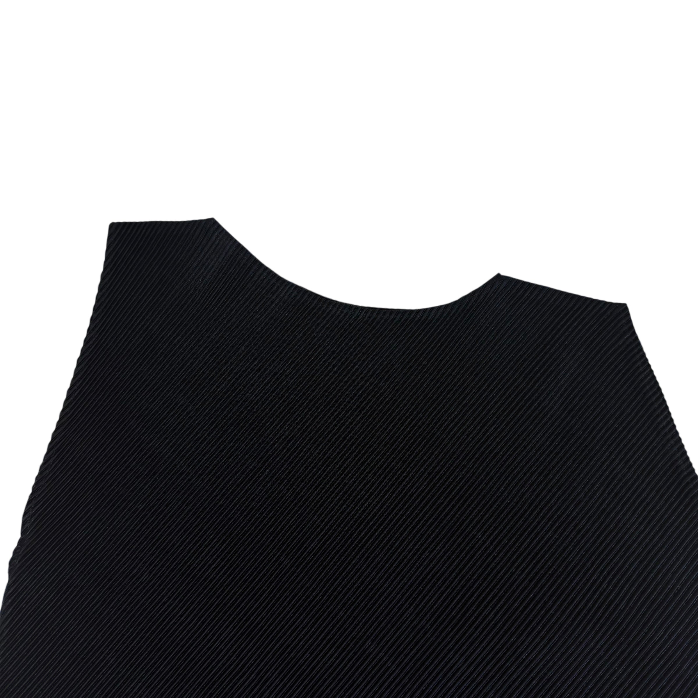 Issey Miyake Asymmetrical Pleated Dress Navy (Size 3)