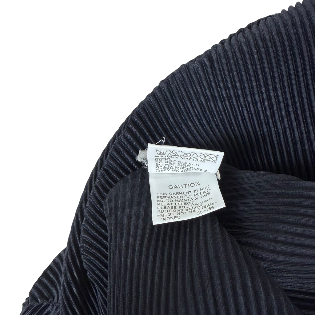 Issey Miyake Asymmetrical Pleated Dress Navy (Size 3)