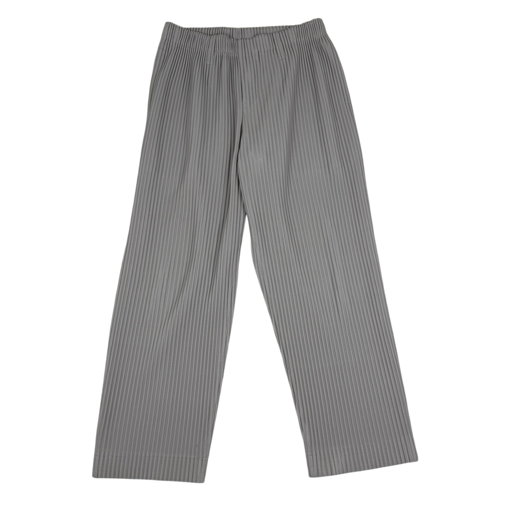 Issey Miyake Homme Plissé Pleated Trousers Grey (Size 2)