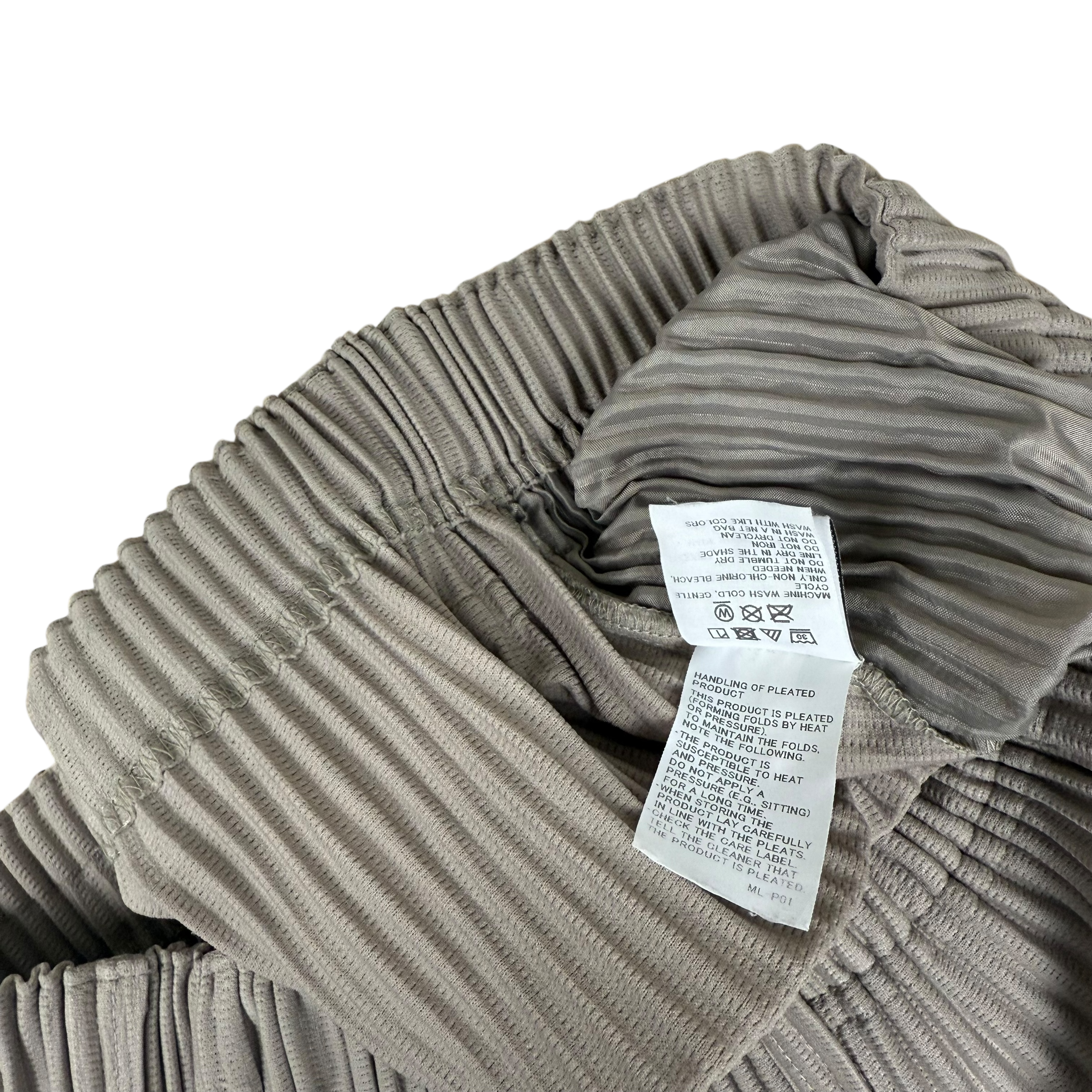 Issey Miyake Homme Plissé Pleated Trousers Grey (Size 2)