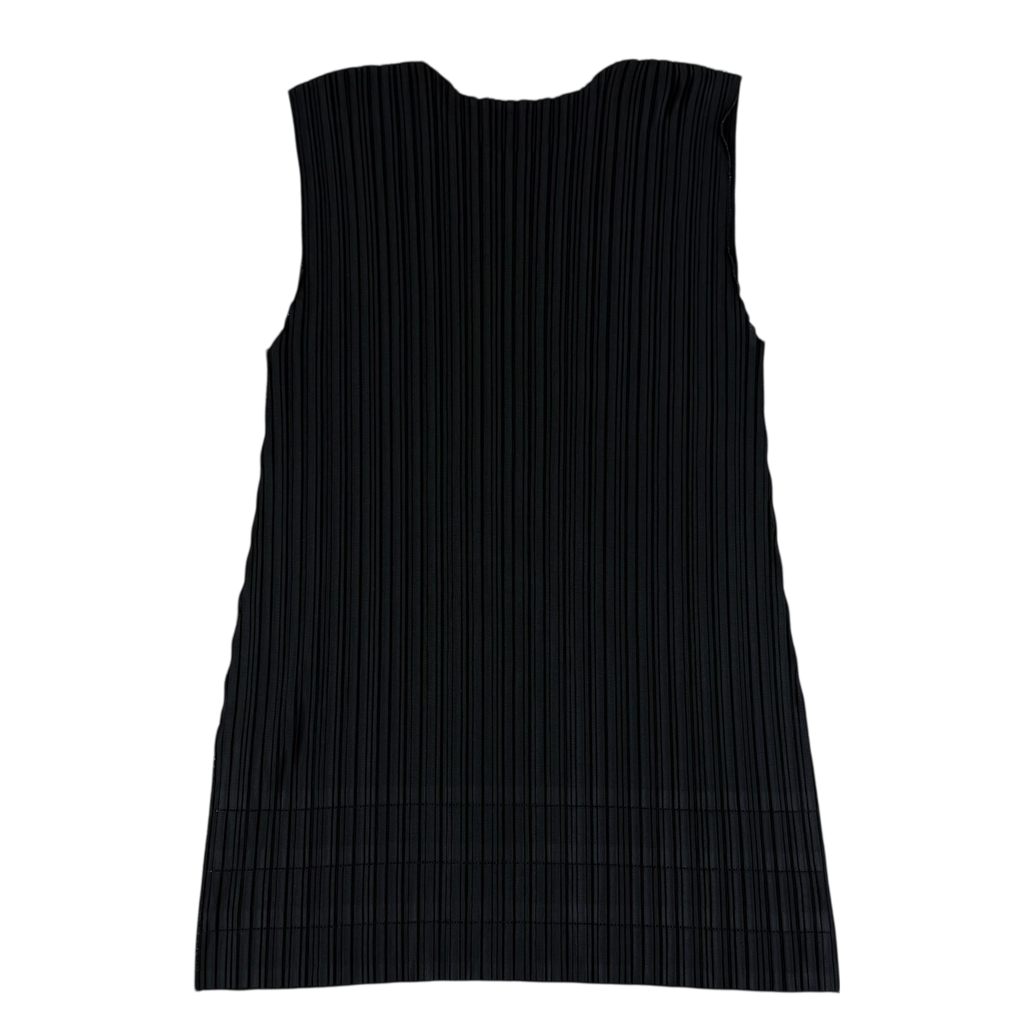 Issey Miyake Pleats Please Sleeveless Top Black (Fits L womens)