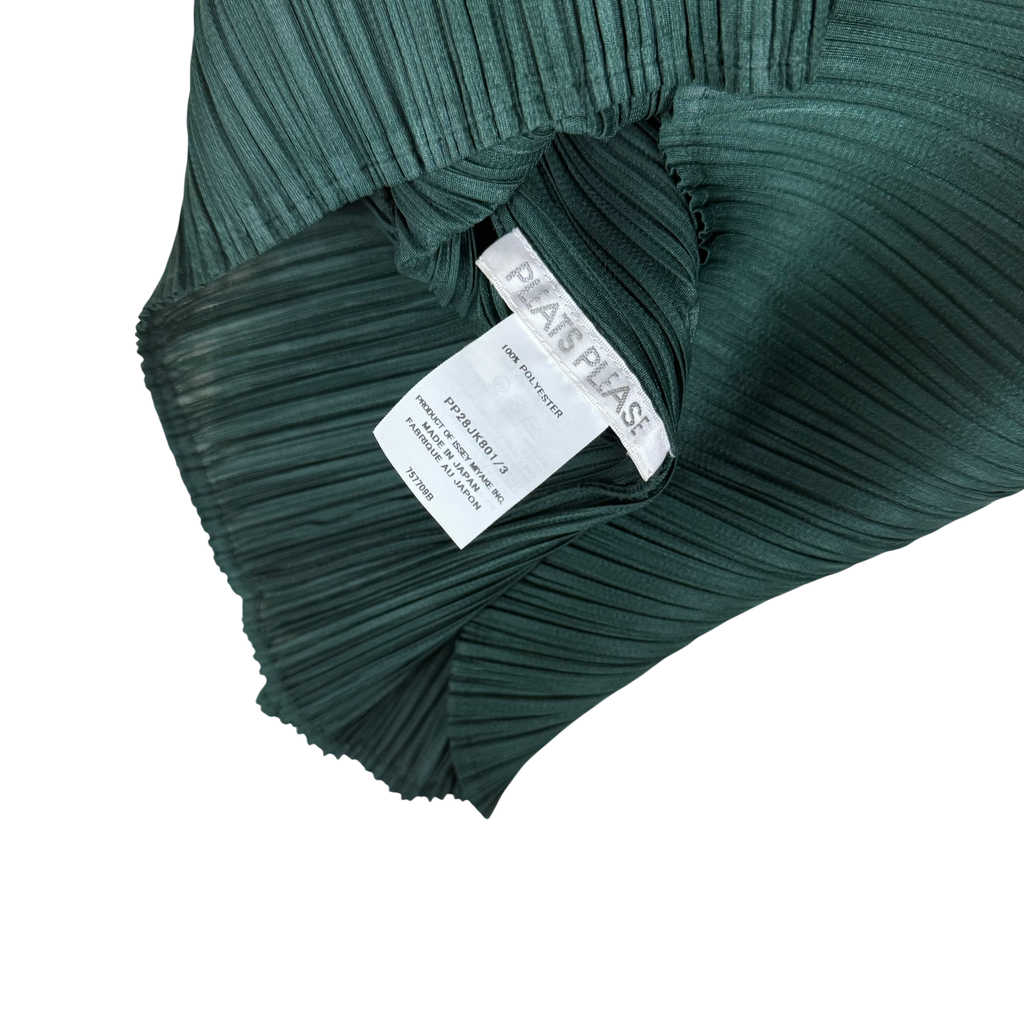 Issey Miyake Pleats Please Sleeveless Top Dark Green (Fits L womens)