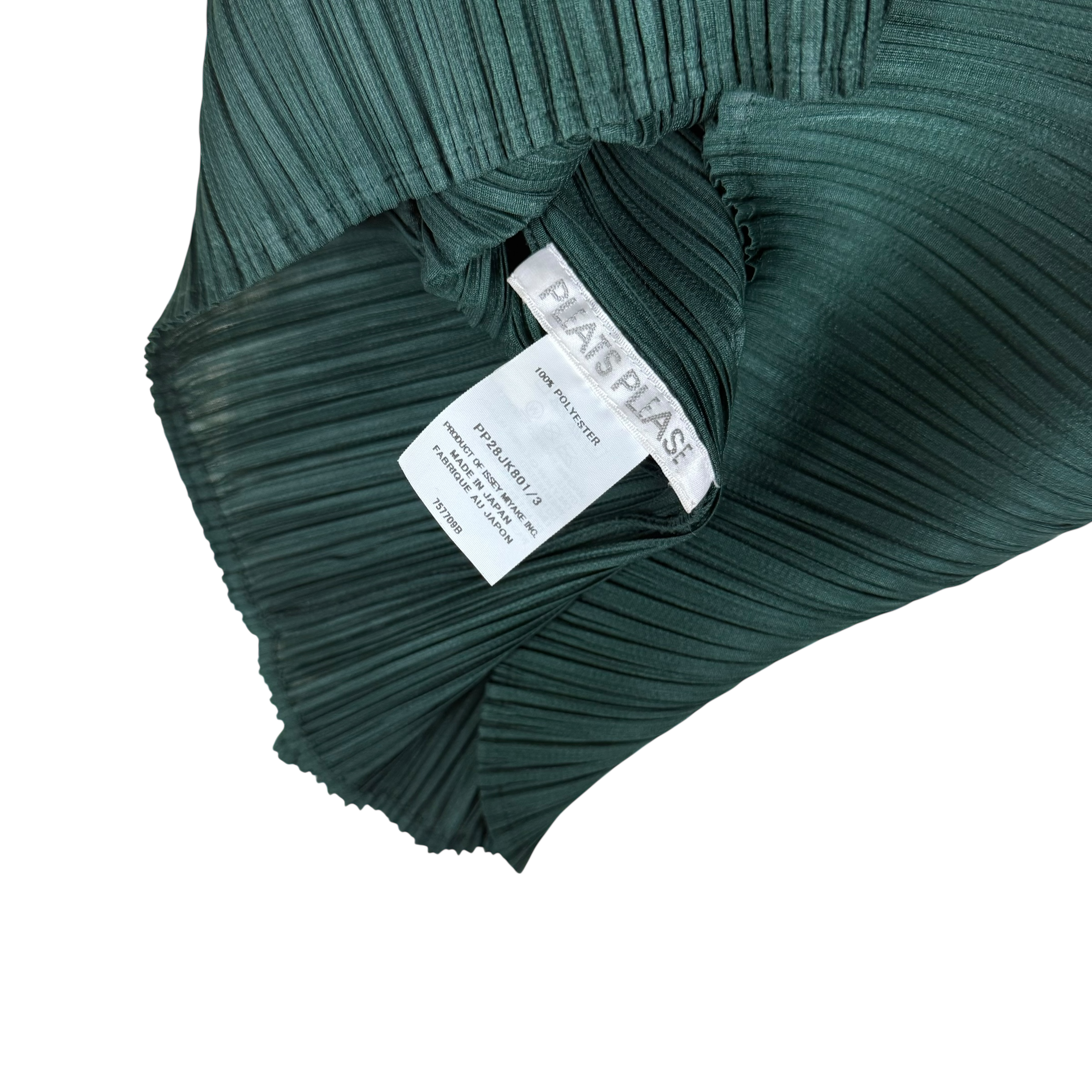 Issey Miyake Pleats Please Sleeveless Top Dark Green (Fits L womens)