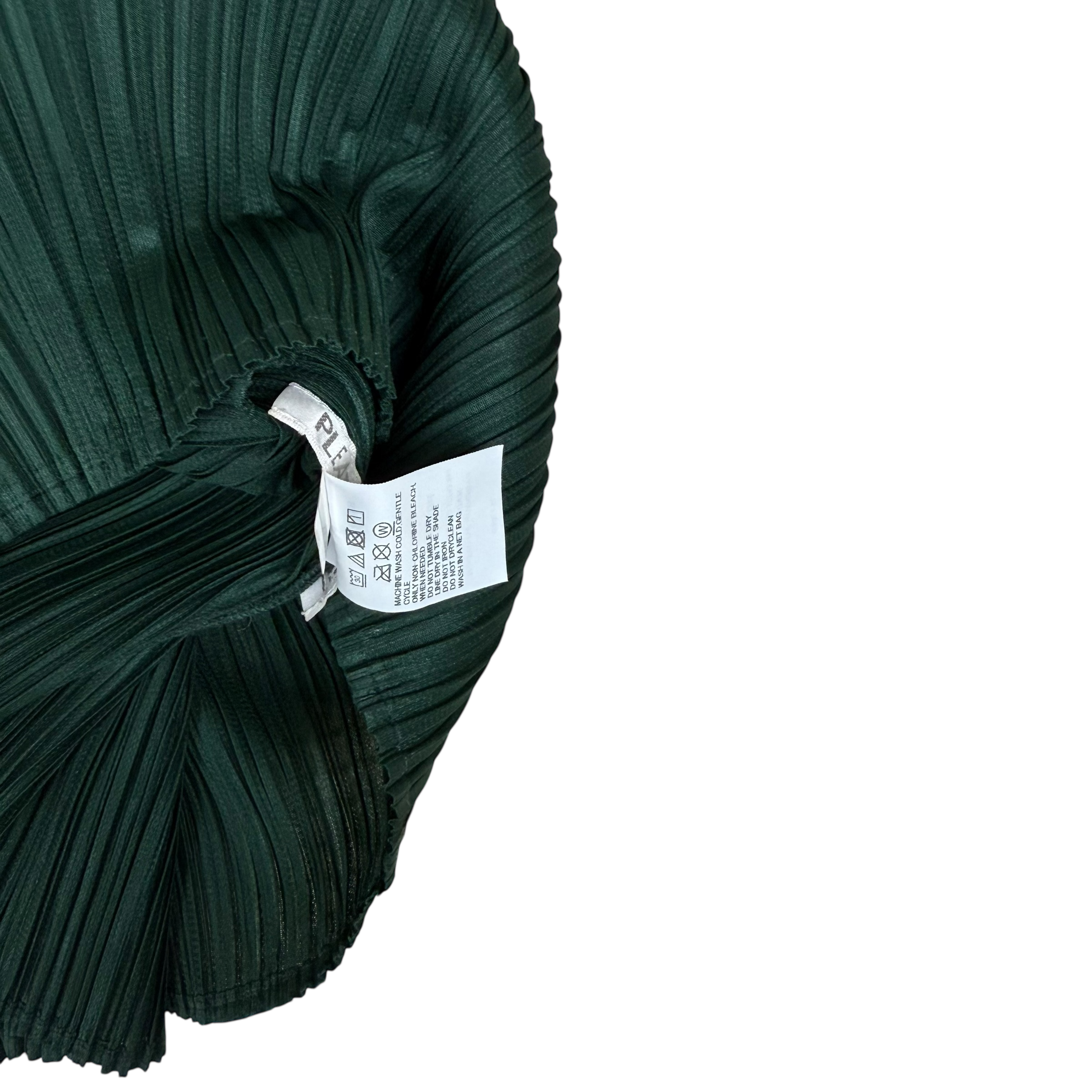 Issey Miyake Pleats Please Sleeveless Top Dark Green (Fits L womens)