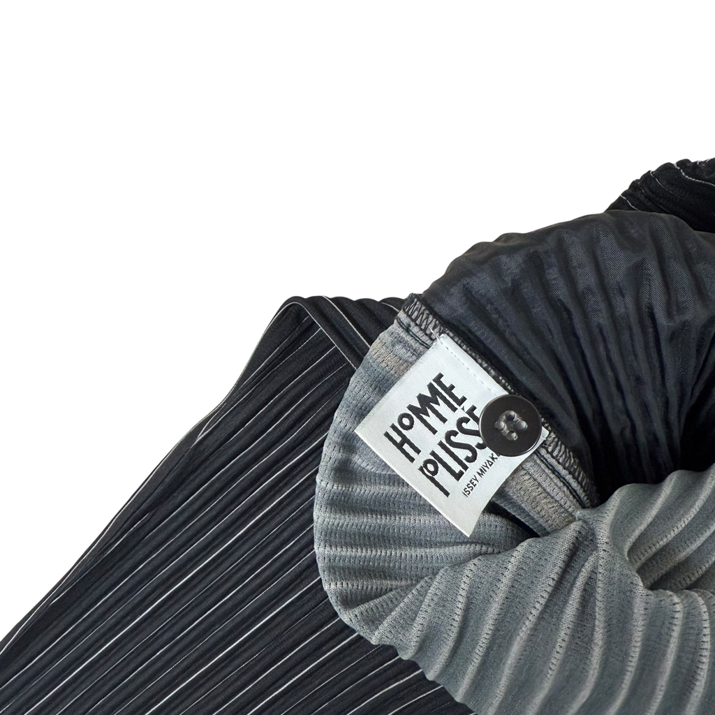 Issey Miyake Homme Plissé Pinstripe Trousers Black (Fits M-L)