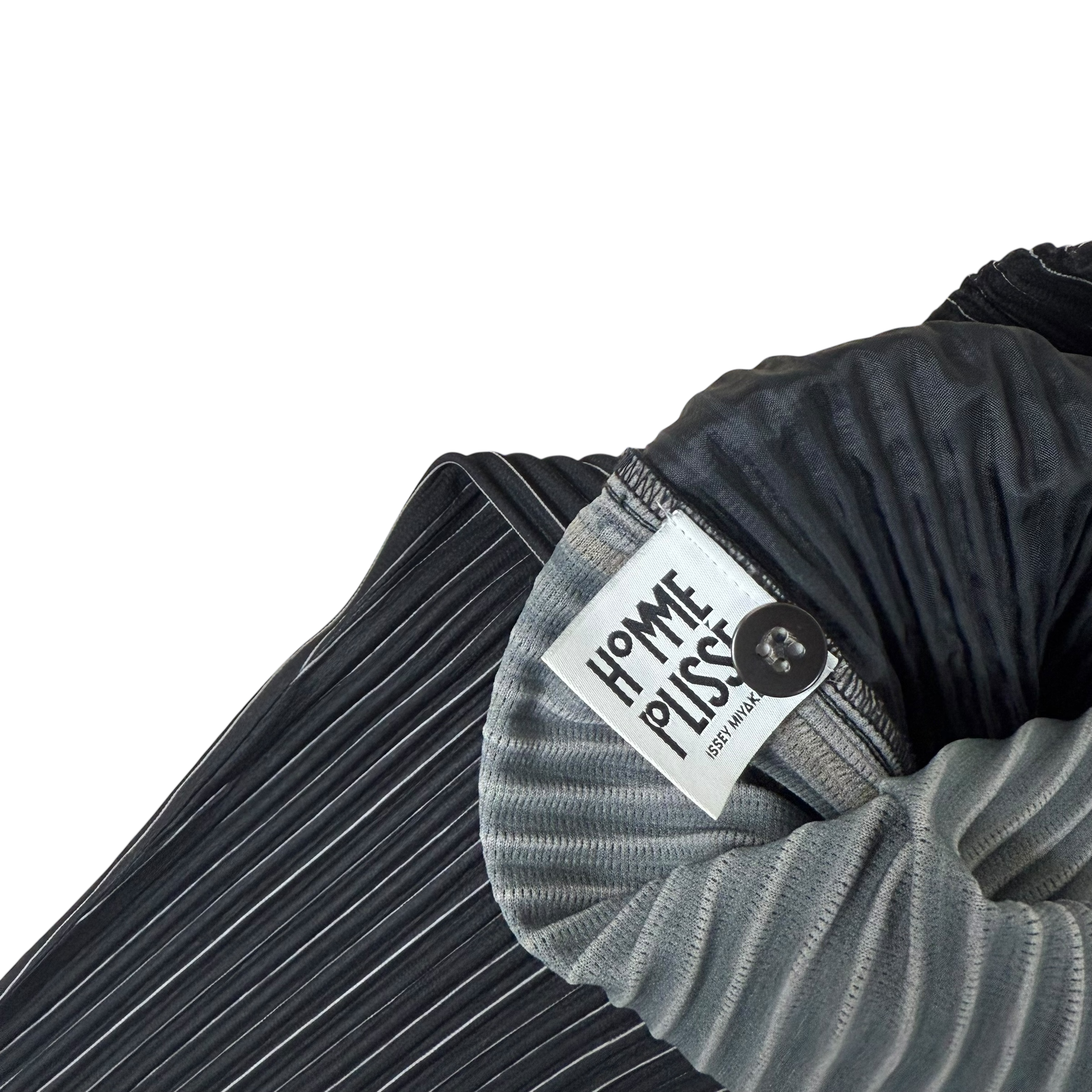Issey Miyake Homme Plissé Pinstripe Trousers Black (Fits M-L)