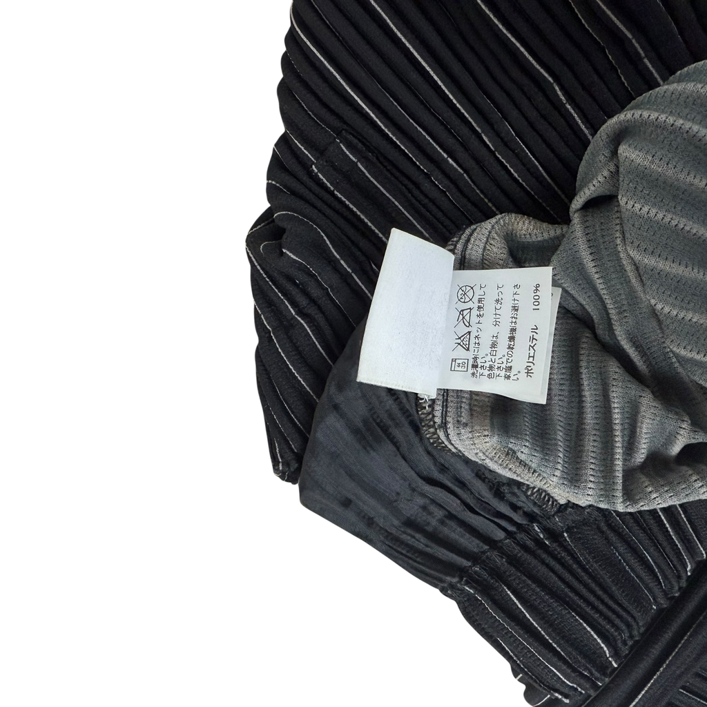 Issey Miyake Homme Plissé Pinstripe Trousers Black (Fits M-L)