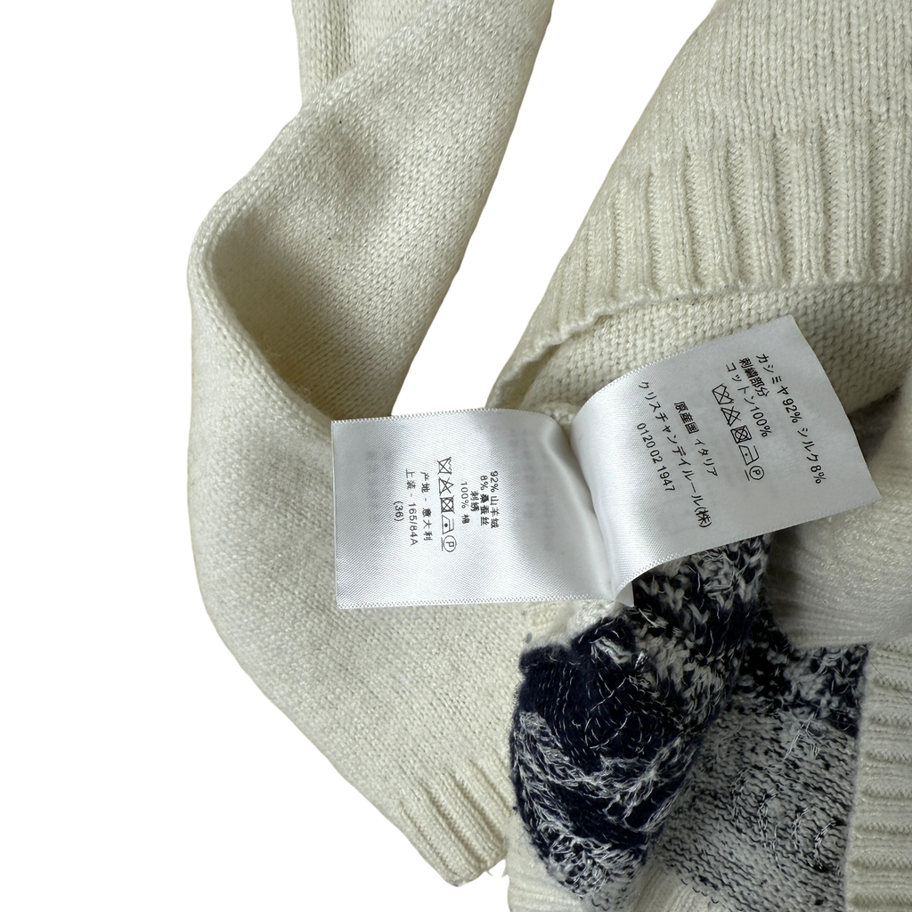 Christian Dior Cashmere Silk Blend Embroidered Knit Jumper (Size 36)