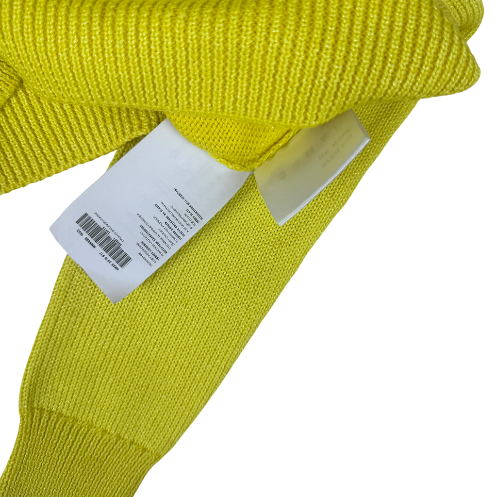 Miu Miu Yellow Sparkly Cropped Knit (Size 40)