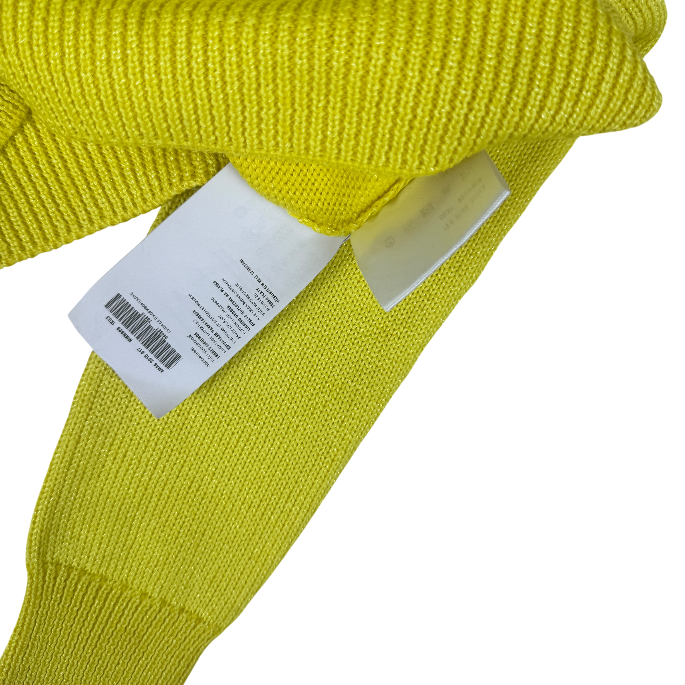 Miu Miu Yellow Sparkly Cropped Knit (Size 40)