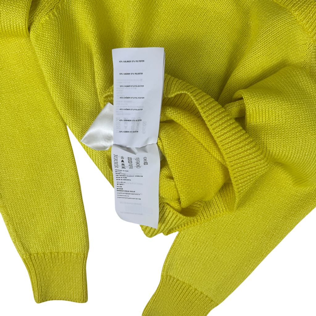 Miu Miu Yellow Sparkly Cropped Knit (Size 40)
