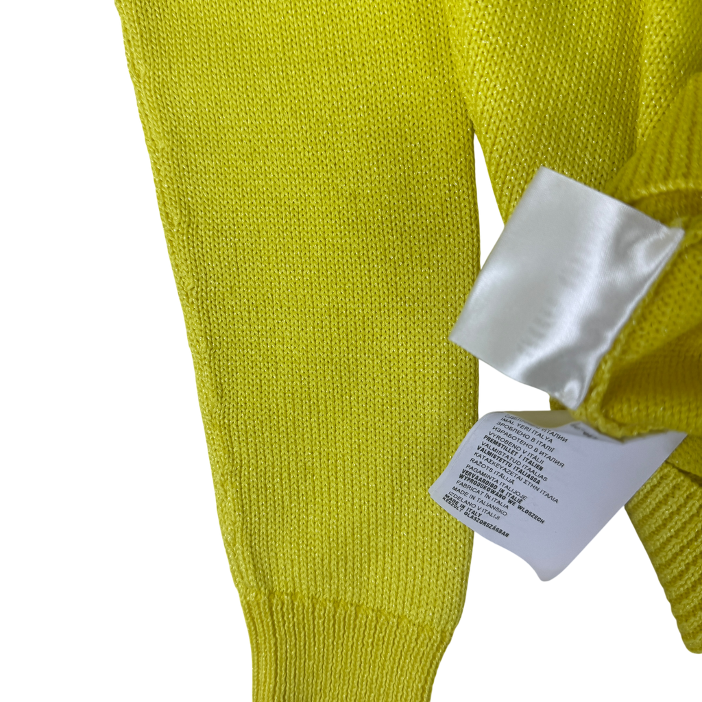 Miu Miu Yellow Sparkly Cropped Knit (Size 40)