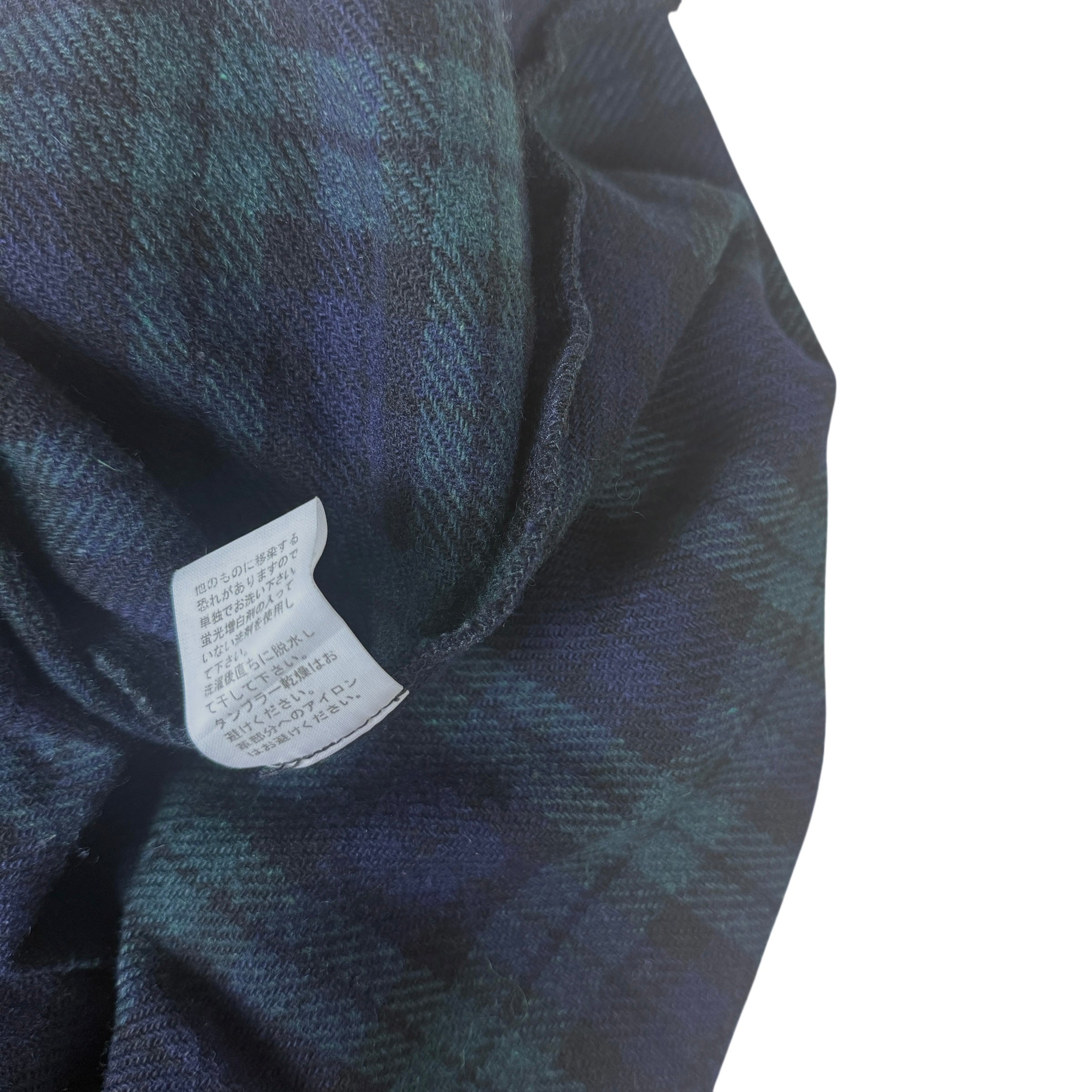 Kapital Plaid Wool Culottes Pants Blue/Green (Size XS)