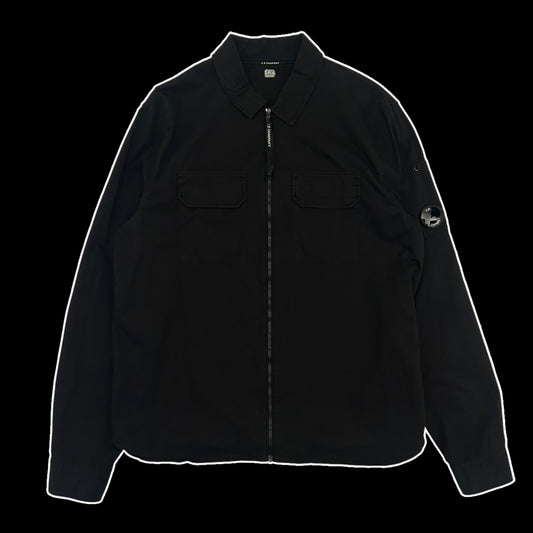 C.P. Company Lens Zip-Up Overshirt Black (Fits L)