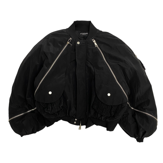 NO/FAITH Studios Multi-Zip Bomber Jacket Black (Fits L-XL)