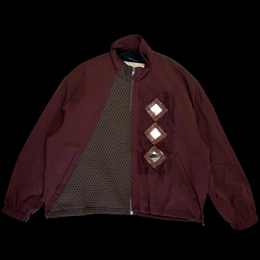 Song For The Mute Satin Lad Jacket Burgundy (Fits M-L)