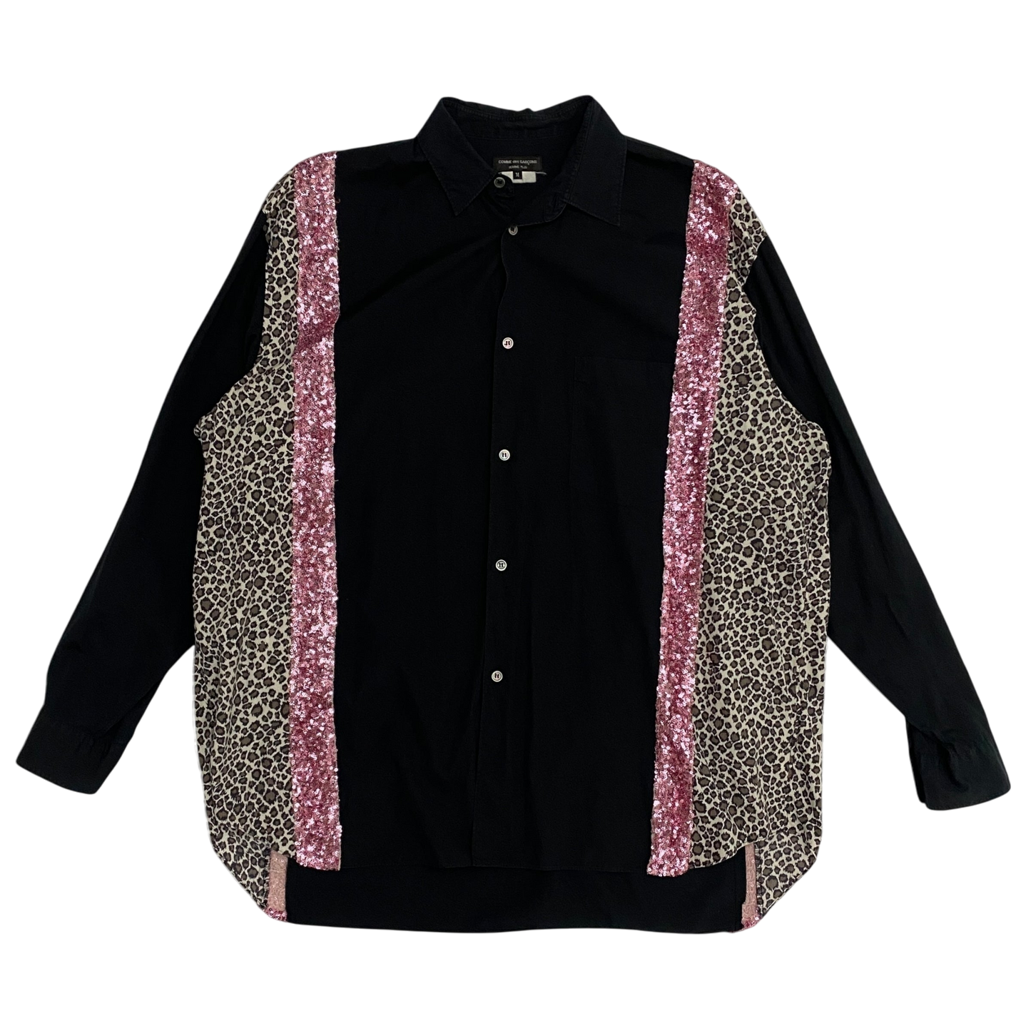 Comme des Garçons (CDG) Homme Plus 2018 Leopard Print Sequin Shirt (Fits L-XL)