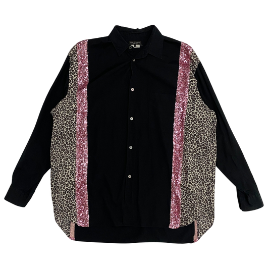 Comme des Garçons (CDG) Homme Plus 2018 Leopard Print Sequin Shirt (Fits L-XL)