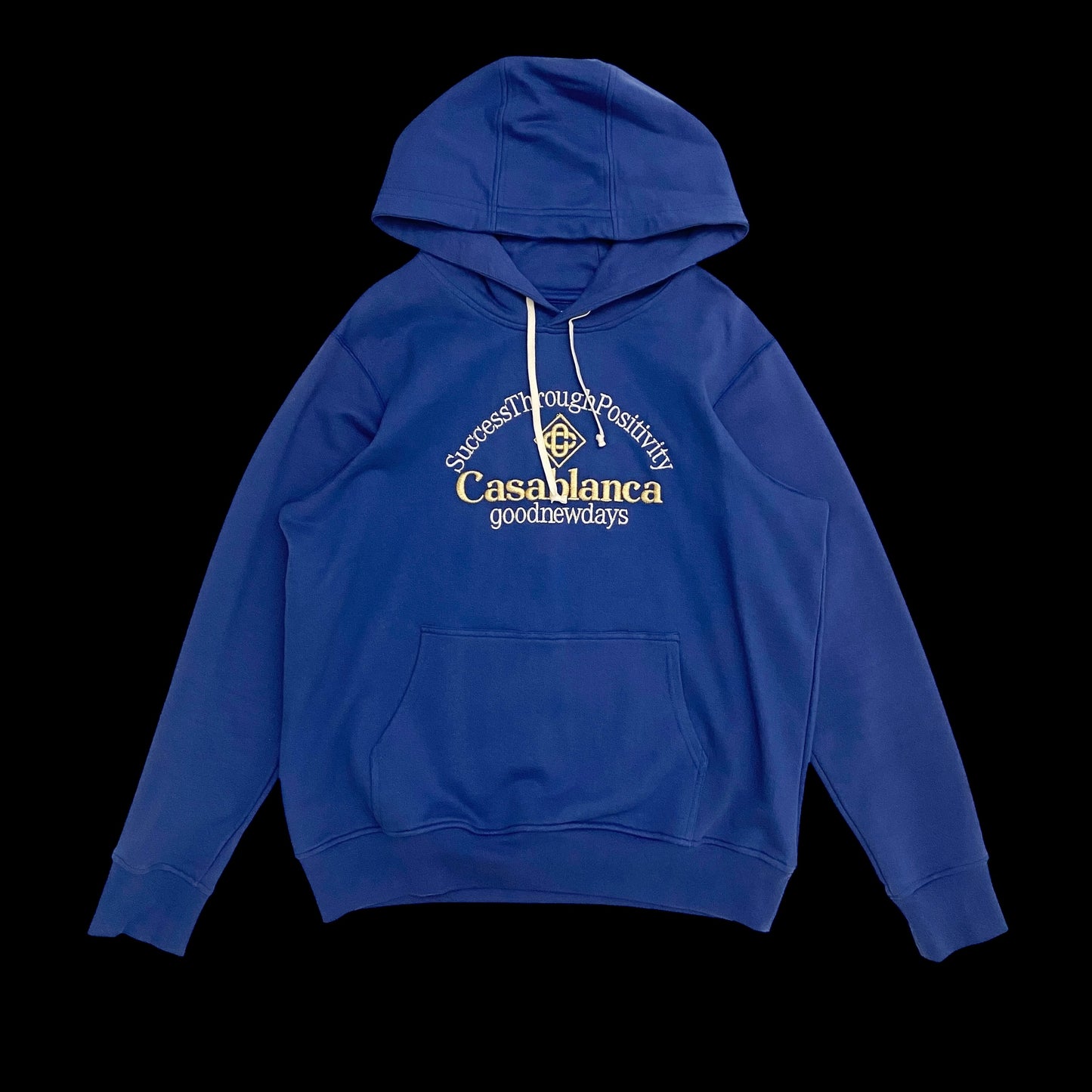 Casablanca 'Success Through Positivity' Embroidered Hoodie Blue (Size L)