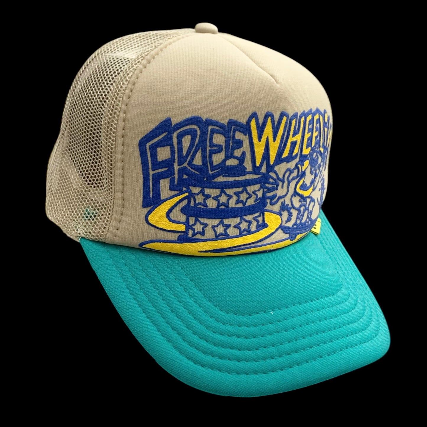 Kapital ‘Free Wheelin' Trucker Cap Beige/Turquoise