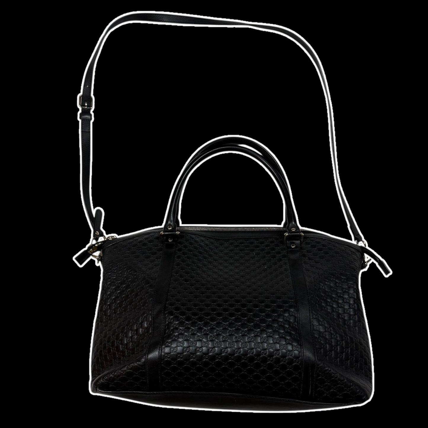 Gucci Microguccissima Large Dome Leather Bag Black