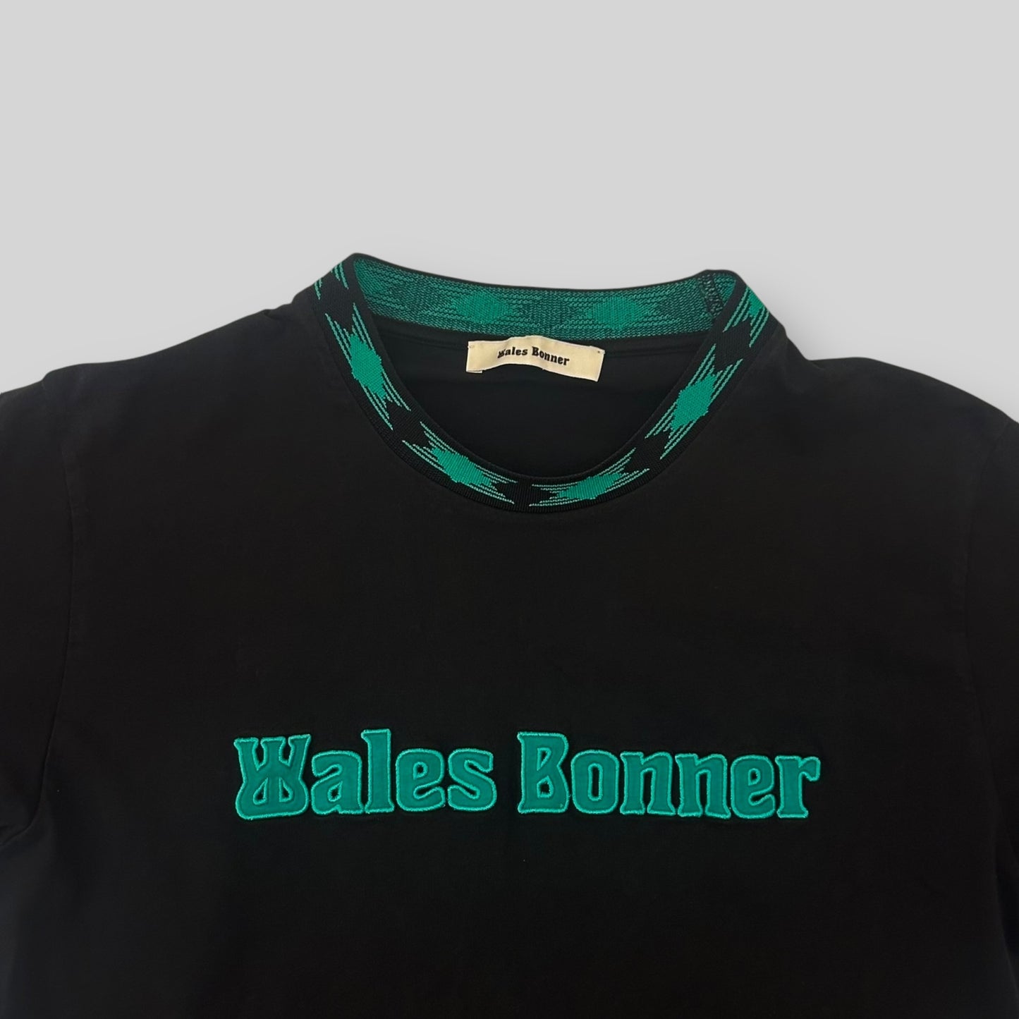 Wales Bonner Original Embroidered Logo T-shirt Black (Size M)