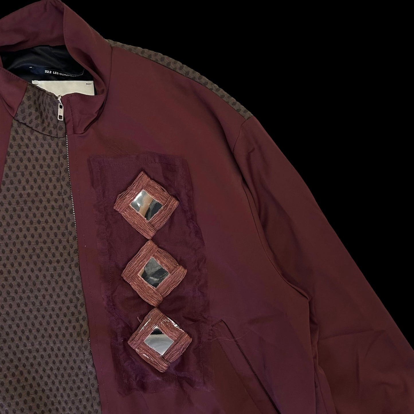 Song For The Mute Satin Lad Jacket Burgundy (Fits M-L)