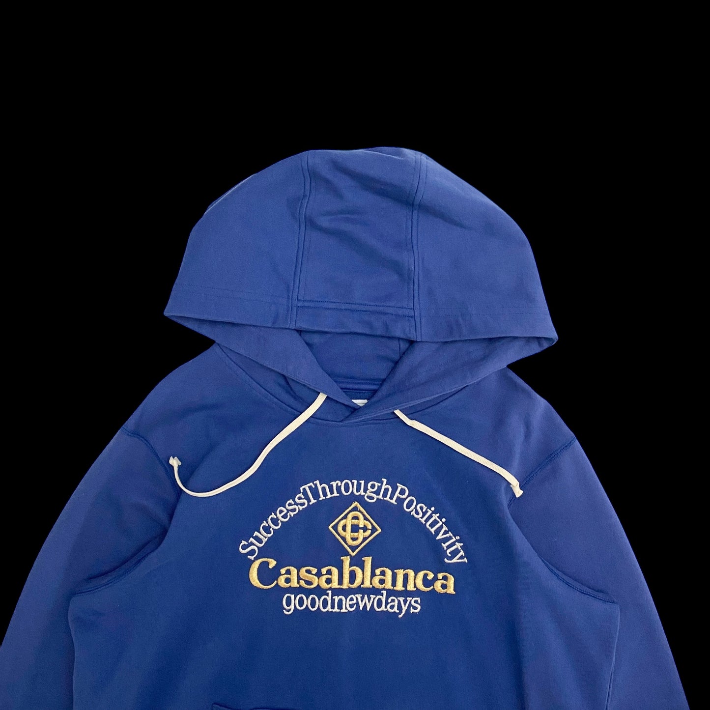 Casablanca 'Success Through Positivity' Embroidered Hoodie Blue (Size L)