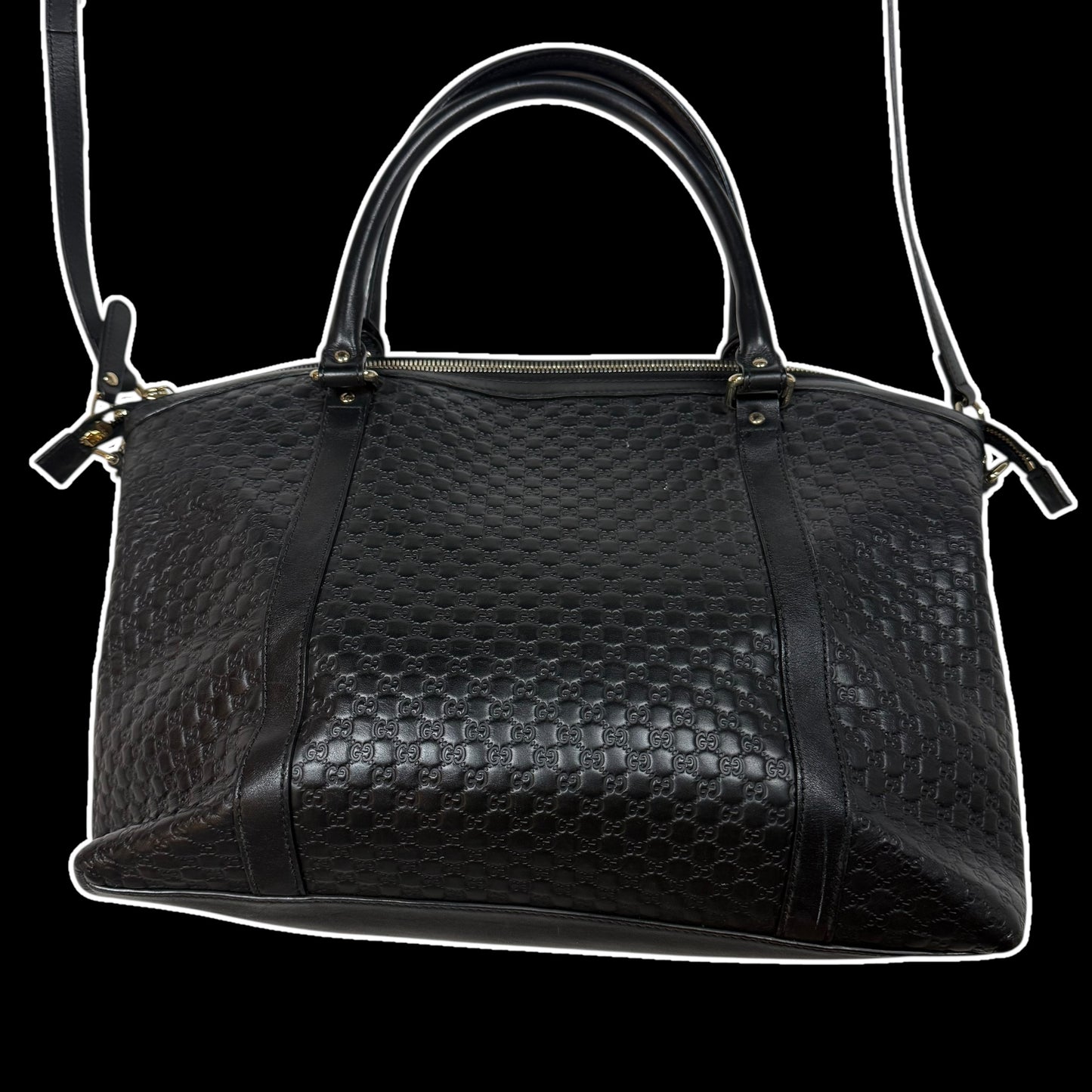 Gucci Microguccissima Large Dome Leather Bag Black
