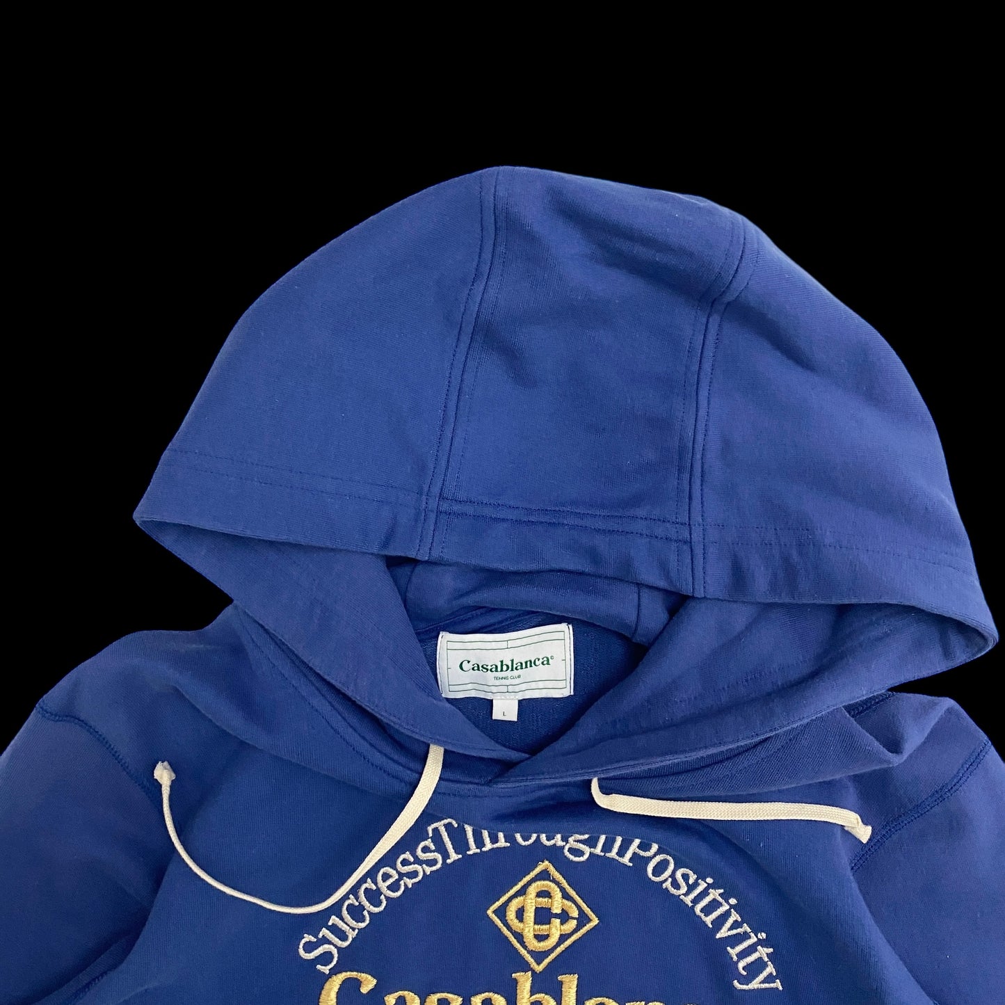 Casablanca 'Success Through Positivity' Embroidered Hoodie Blue (Size L)