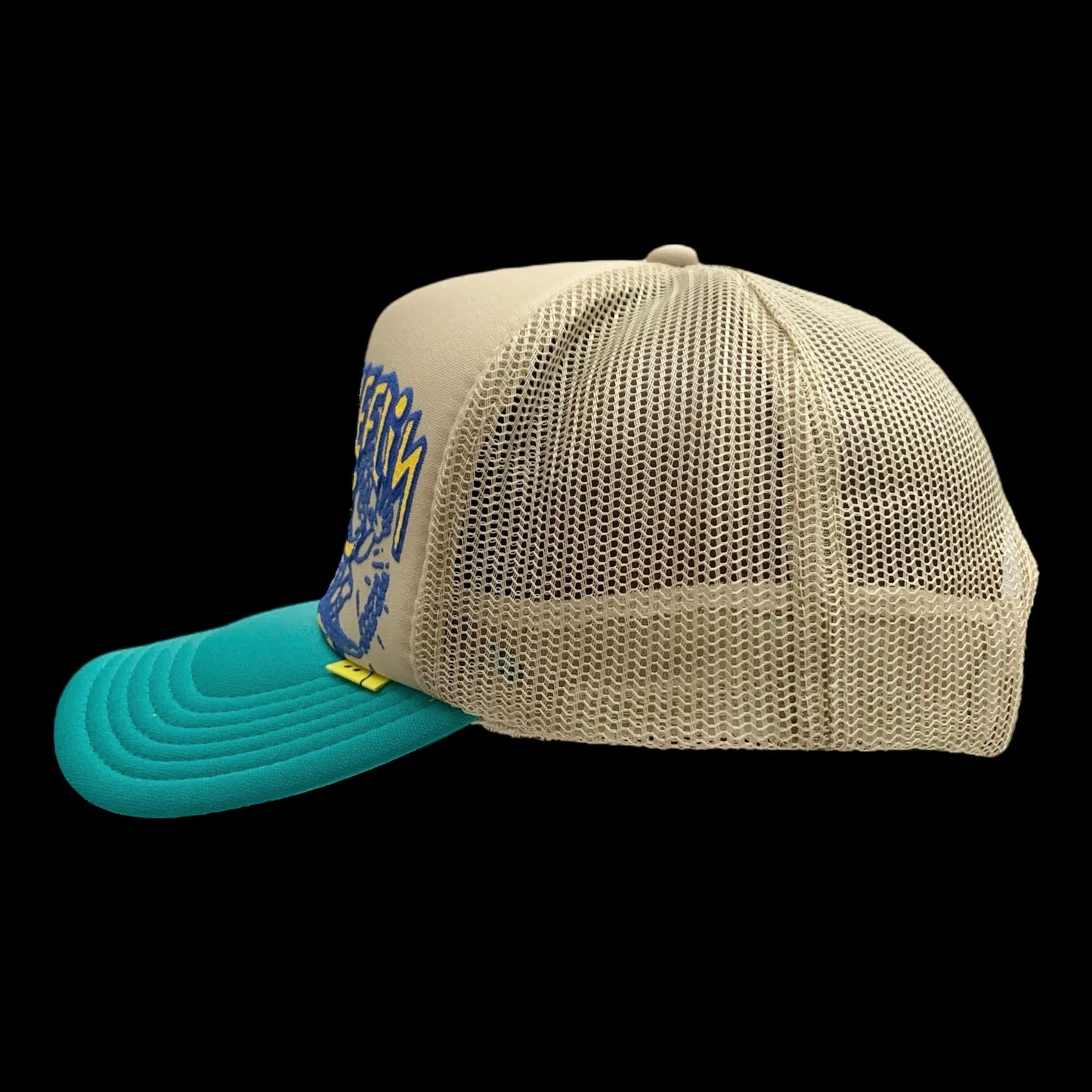 Kapital ‘Free Wheelin' Trucker Cap Beige/Turquoise