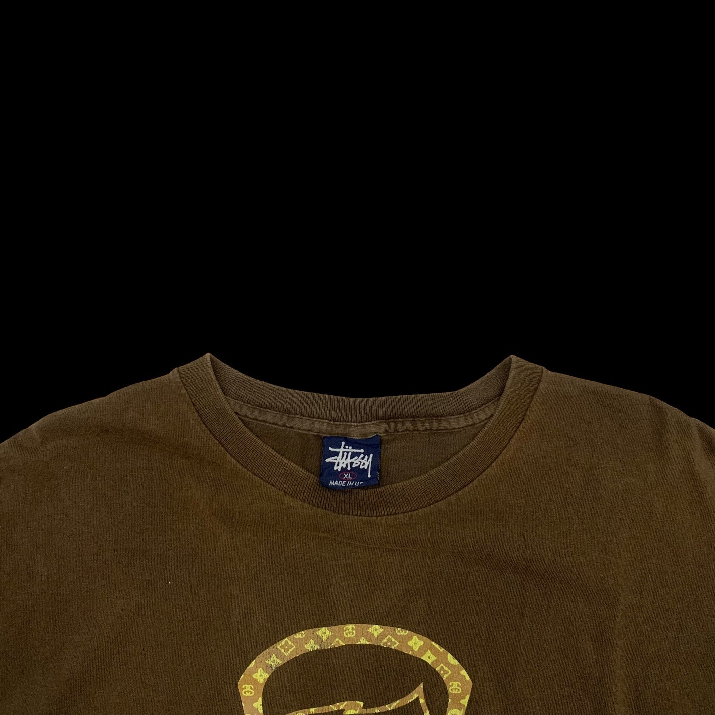 Stussy Vintage 90s LV Monogram T-Shirt Brown (Made in USA) (Fits L)