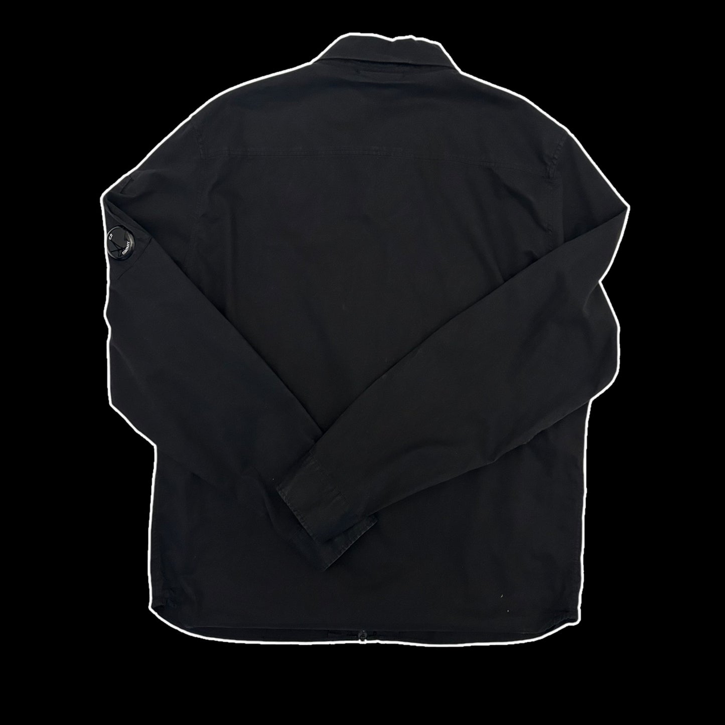 C.P. Company Lens Zip-Up Overshirt Black (Fits L)