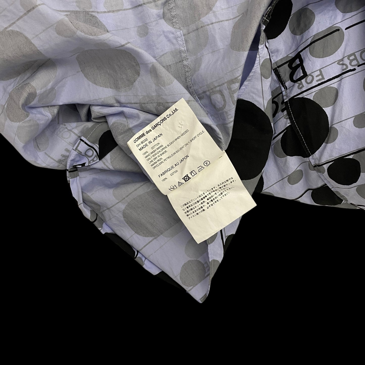 Comme des Garçons (CDG) Homme Deux ‘Blobs For Peace’ Print Shirt (Fits M)