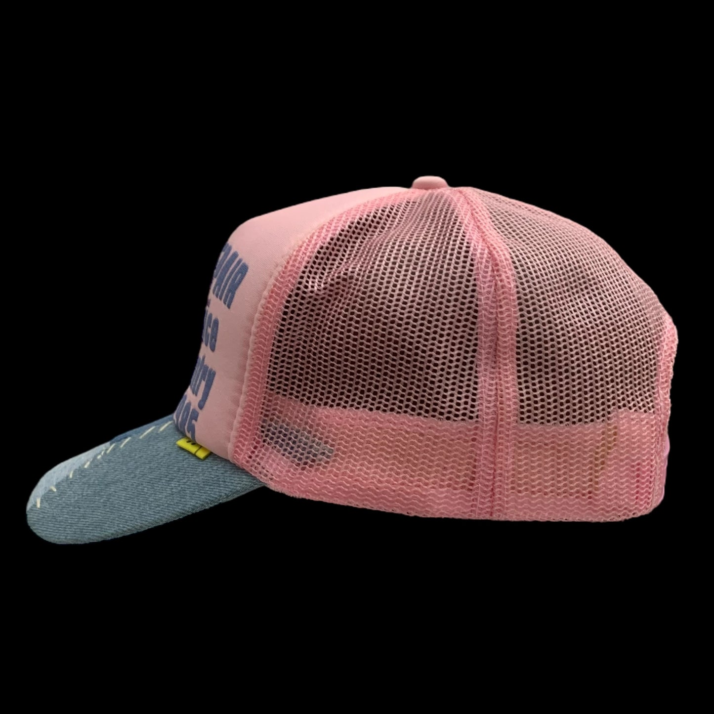 Kapital ‘Denim Repair Service' Denim Reconstruction Trucker Cap Pink/Blue