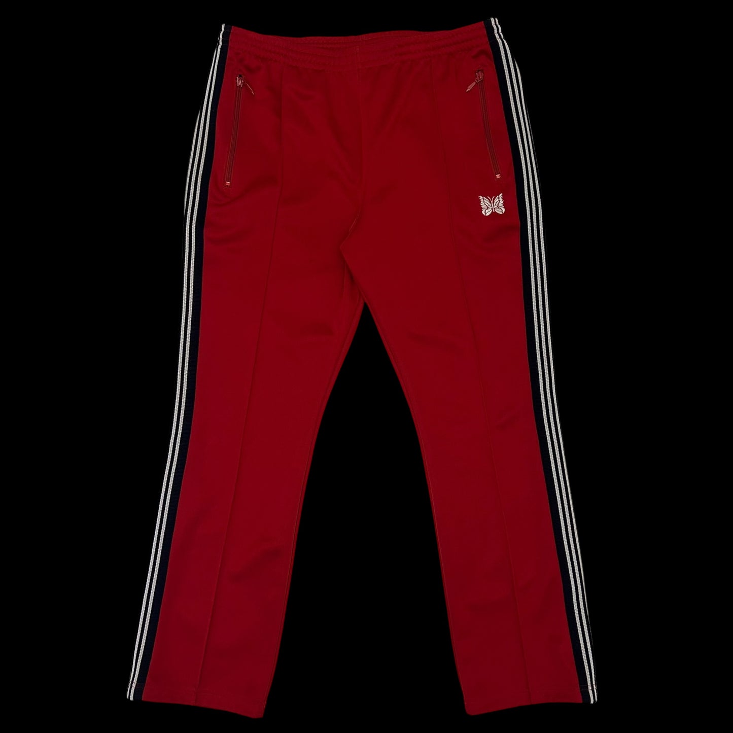 Needles Poly Smooth Track Pants Red/Black (Size L)