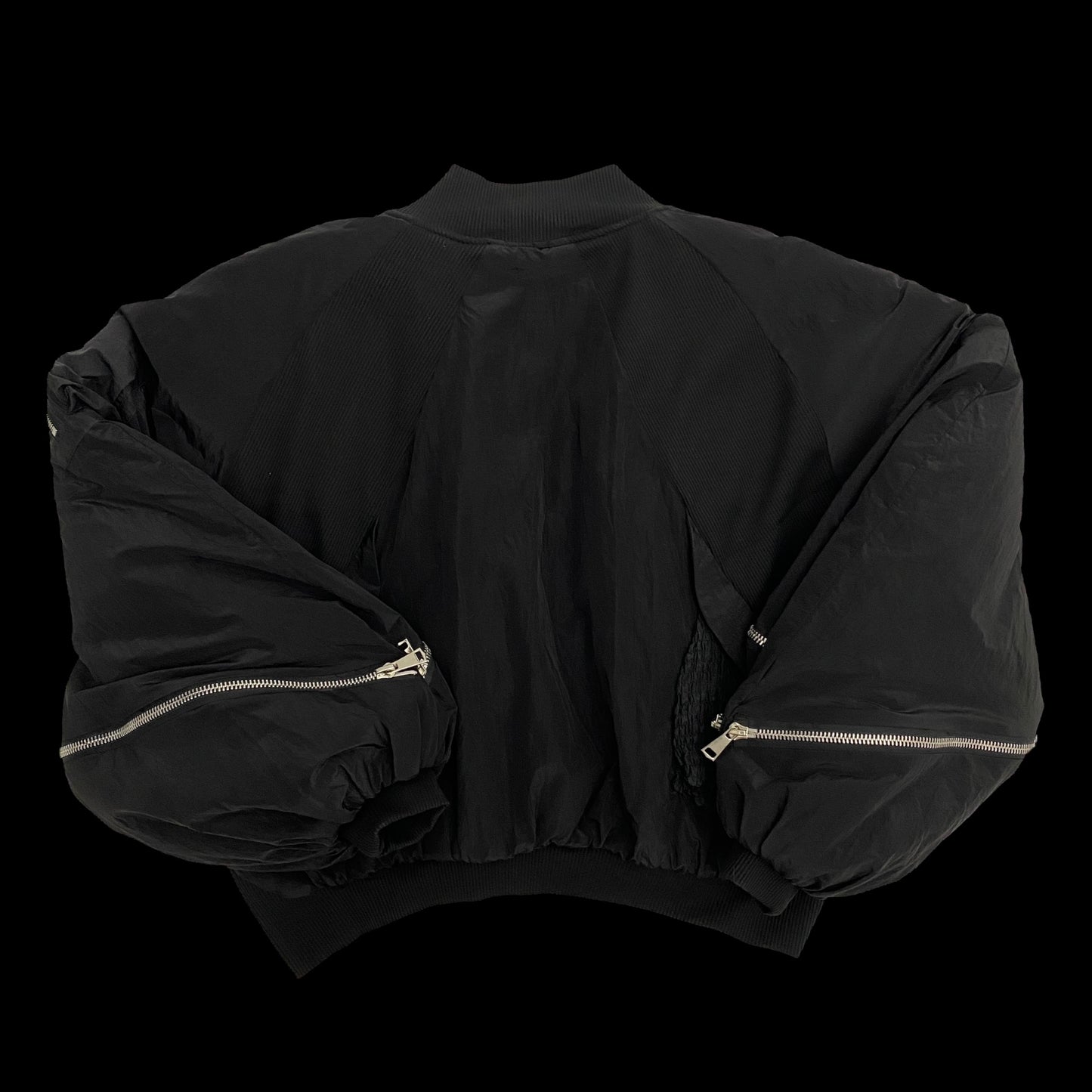 No Faith Studios Multi-Zip Bomber Jacket Black (Fits L-XL)