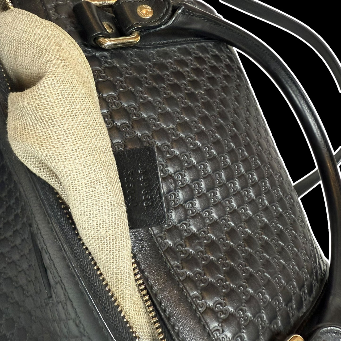 Gucci Microguccissima Large Dome Leather Bag Black
