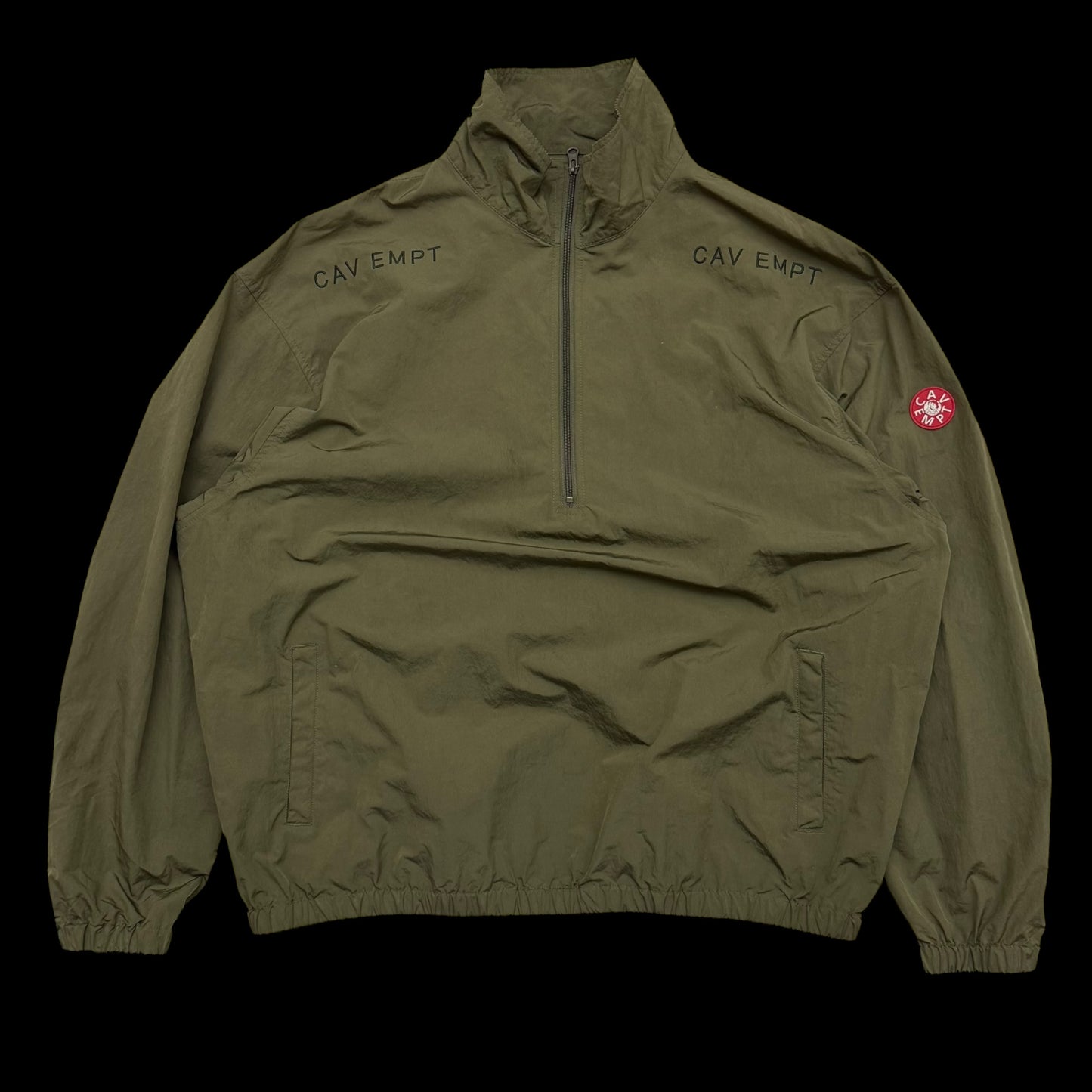 Cav Empt Packable Half-Zip Anorak Jacket Olive Green (Fits L-XL)